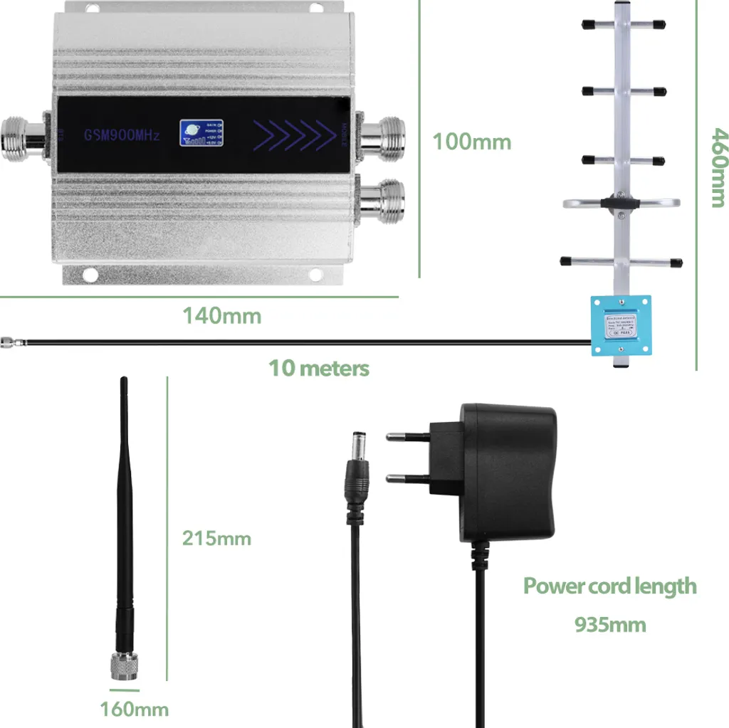 Amplificateur GSM 900MHz LCD Booster de Signal Mobile avec Double Sortie