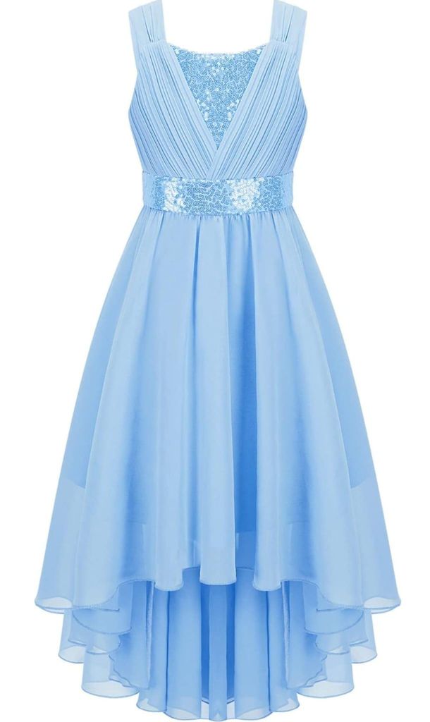 Glitzernde Eleganz: Festliches Prinzessin Blumenmädchenkleid für Mädchen mit Pailletten - Hochzeit, Fest und Party - Größe 116 cm