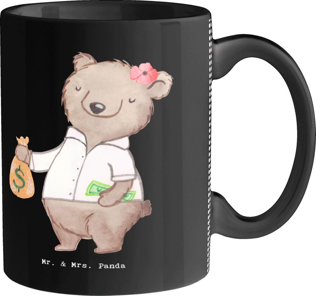 Mr. & Mrs. Panda Teetasse Bänkerin Herz - Schwarz - Produktbild 