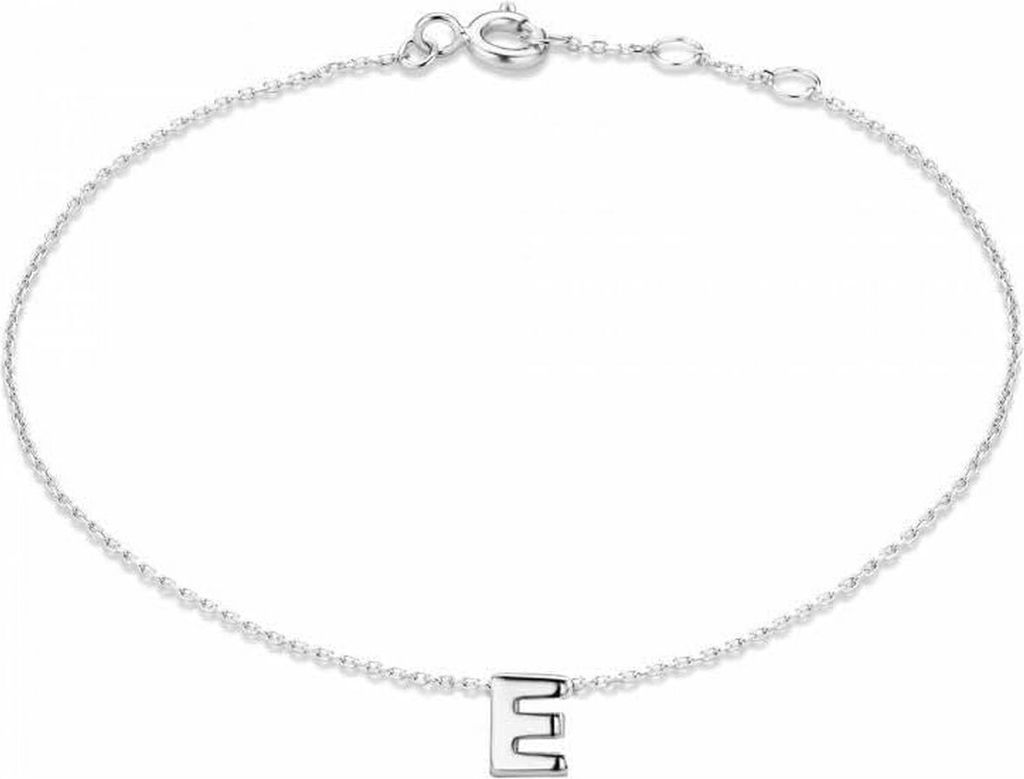 New Bling 9NB-909E Zilveren letterarmband - Letter E - Produktbild 