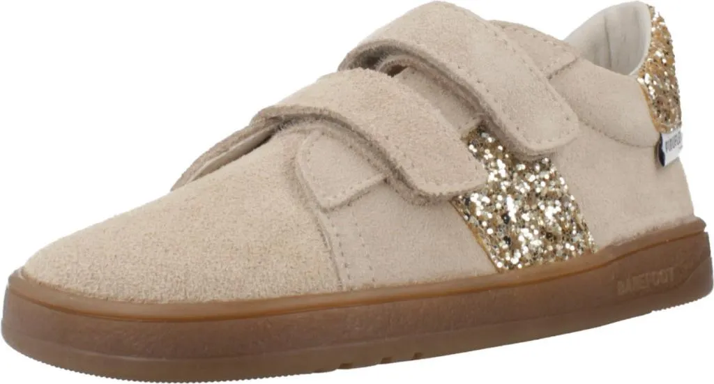 Chaussures pieds nus fille Piruflex PF222 beige ultra flexibles