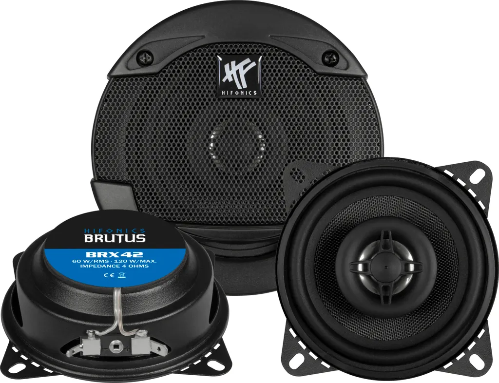 Hifonics Brutus BRX-42 Haut-Parleur 10 cm avec Tweeter à Dôme en Soie Intégré
