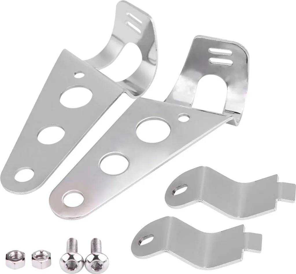 OFFERTA 2x Staffe Faro Moto Argento 28mm-34mm Honda Kawasaki