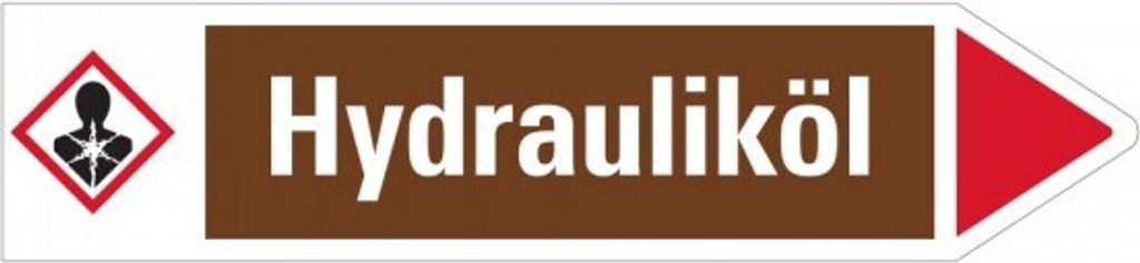 Dreifke Aufkleber I RKZ-Etikett Hydrauliköl, rechts, braun/weiß/rot, ab 90mm...
