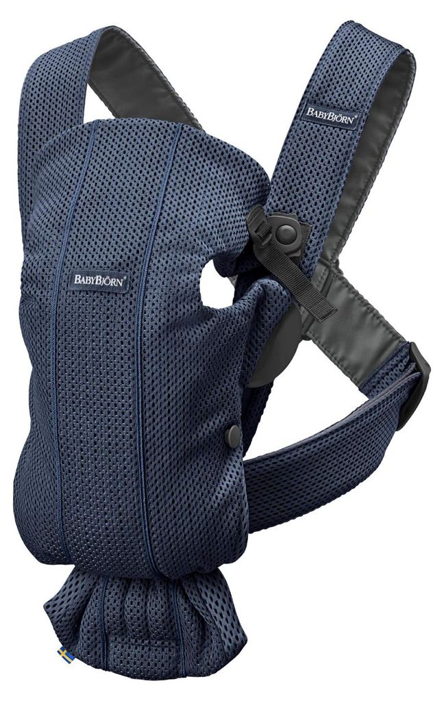 BabyBjörn Babytrage Mini, 3D-Netzstoff, Marineblau