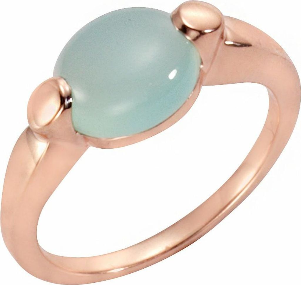 Jamelli Ring 925/- Sterling Silber rot 054 (17,2) Chalcedon blau 300270106J