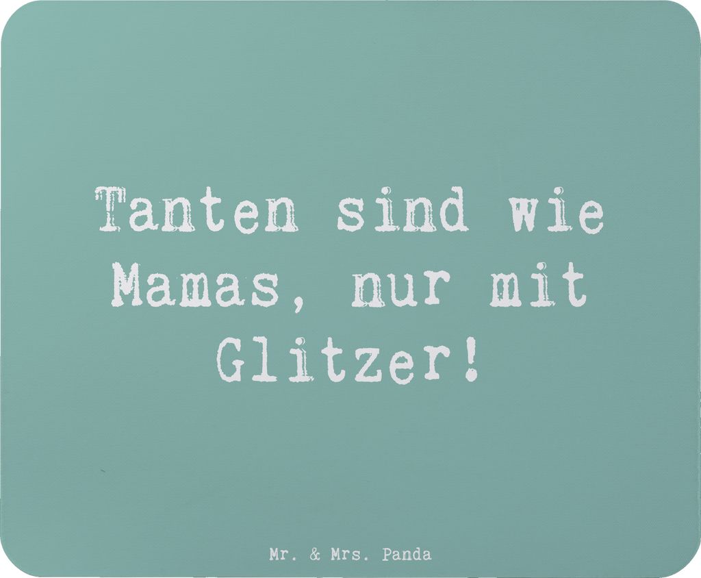 Mr. & Mrs. Panda Mouse Pad Spruch Glitzernde Tante - Meeresbrise - Geschenk, Mauspad, pc, computermatte, Handarbeit, Spaß, mousematte, Familie, f...