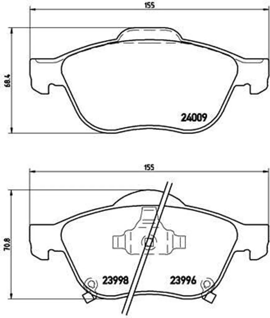 Plaquettes de frein Brembo P 83 043 silencieuses pour Toyota Avensis