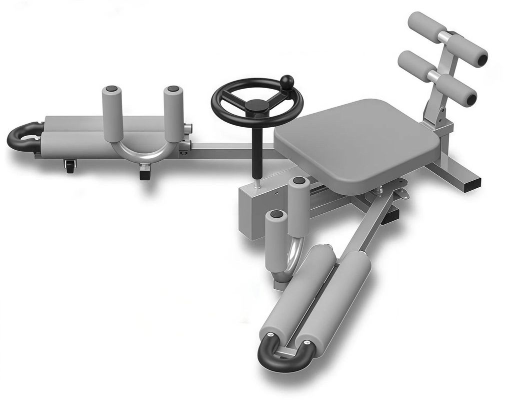 Beinspreizer - 3-teiliger Spagat-/Split-Trainer - Verstellbar für Flexibilität - Für Yoga, Ballett, Tanz - Heimtraining - Hellgrau
