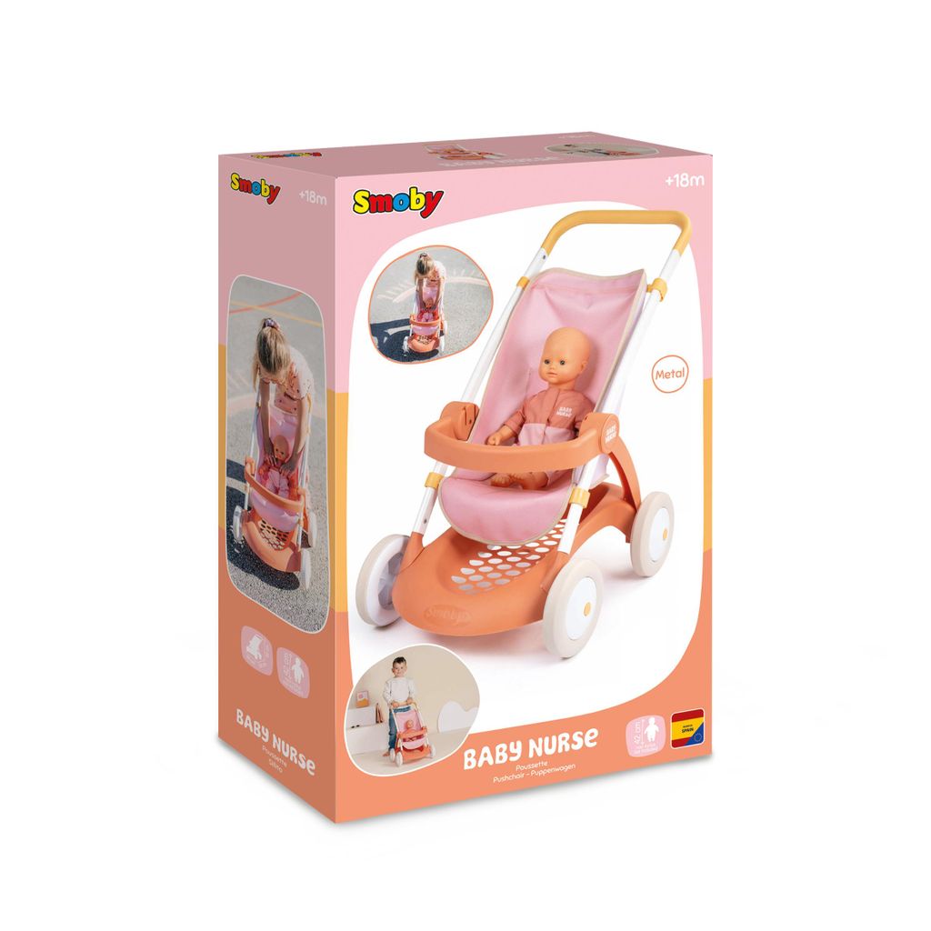 Smoby Baby Nurse Puppenwagen, für Kinder ab 18 Monaten Produktbild 