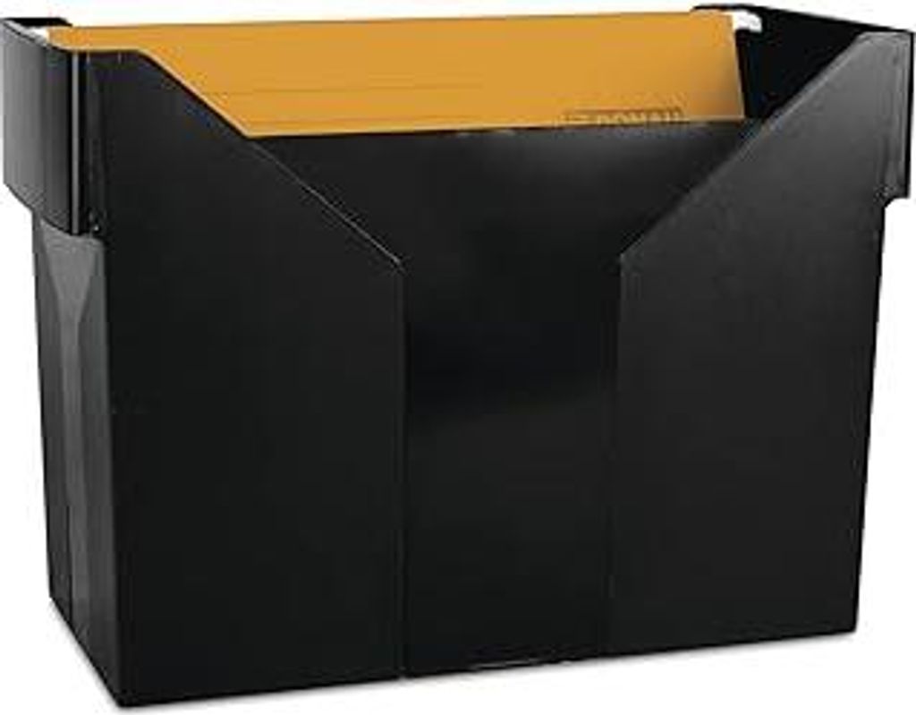 DONAU 7422001PL-01 Hängemappenbox mit 5 Hängemappen Free/ Hängeregister aus Bruchsicherem Kunststoff/ Praktische File Box für Ordner Mappen A4/...