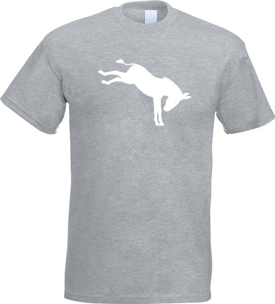 Kiwistar - T-Shirt - Graumeliert - Esel - Motiv 3 - störrisch Herren Funshirt Bedruckt Design Sprüche Spruch Motive - mit Motiv Bedruckt - Funshi...