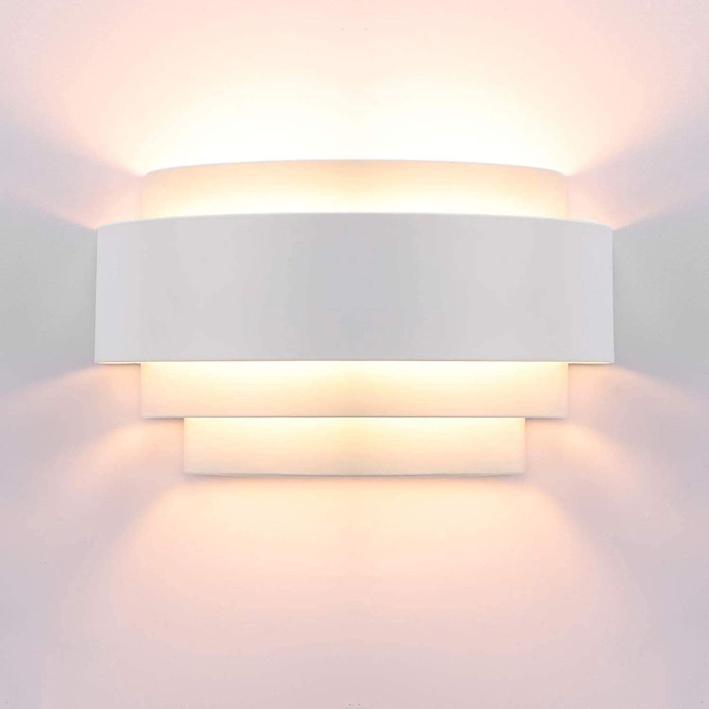 Wandleuchte Innen LED Wandleuchte Wandlampe,3000K Warmweiß LED Wandbeleuchtung Schwarz 2 Moderne Wandlampen Wand Beleuchtung Badlampe für Schlafzimmer Badezimmer Treppenhaus 12W 