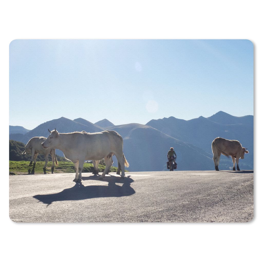 MuchoWow Mauspad Mousepad Schottische Highlander - Licht - Berge - Natur 23x19 cm - Mousepads - Maus Mat - Pad - Mausunterlage - Schreibtischunte...