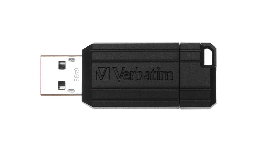 Verbatim PinStripe 64GB, 64 GB, USB 2.0, Drehring, 9.22 mm, Produktbild 