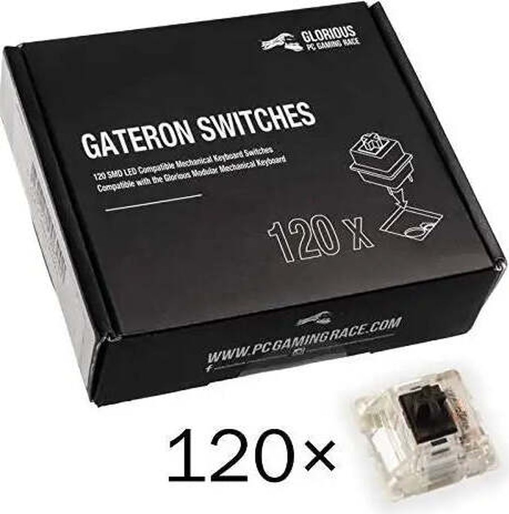Mechaniczne przeczniki klawiatury Glorious Gateron Black Zdjęcie produktu 