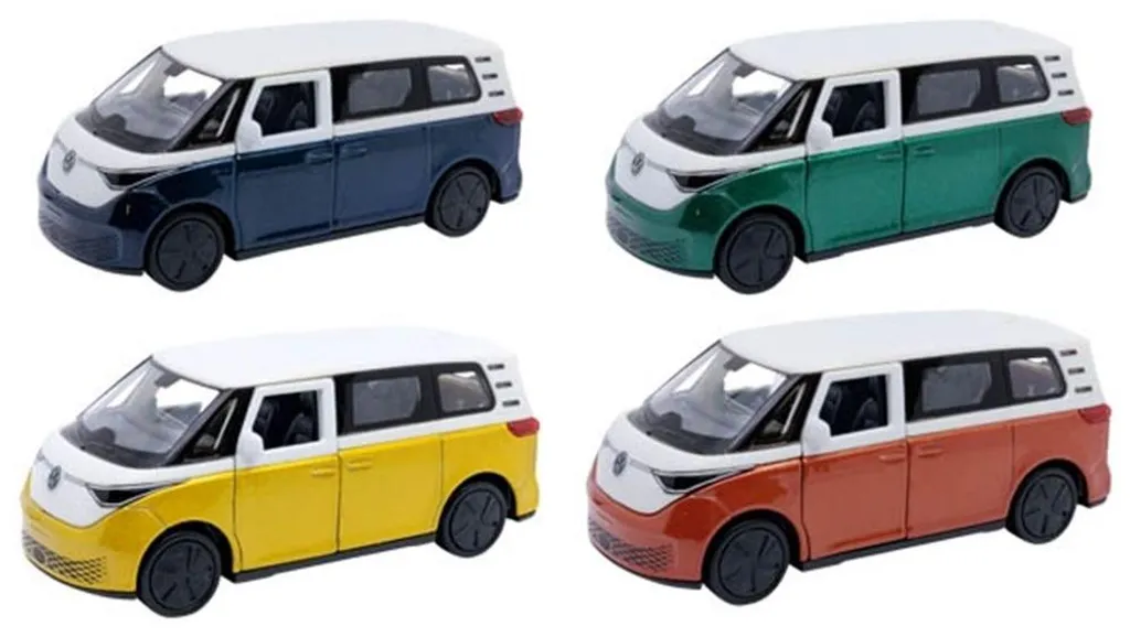 Miniature Volkswagen ID. Buzz Goki incassable en métal moulé 11,5 cm