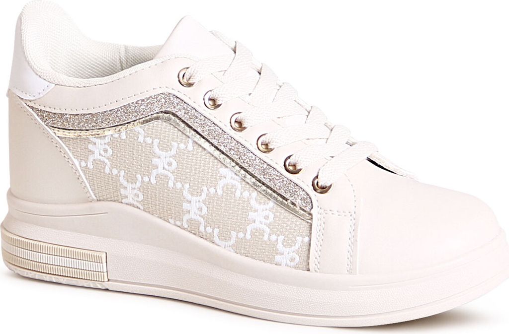 topschuhe24 2634 Damen Keilsneaker Keilabsatz Stiefeletten, Farbe:Beige, Größe:40 EU