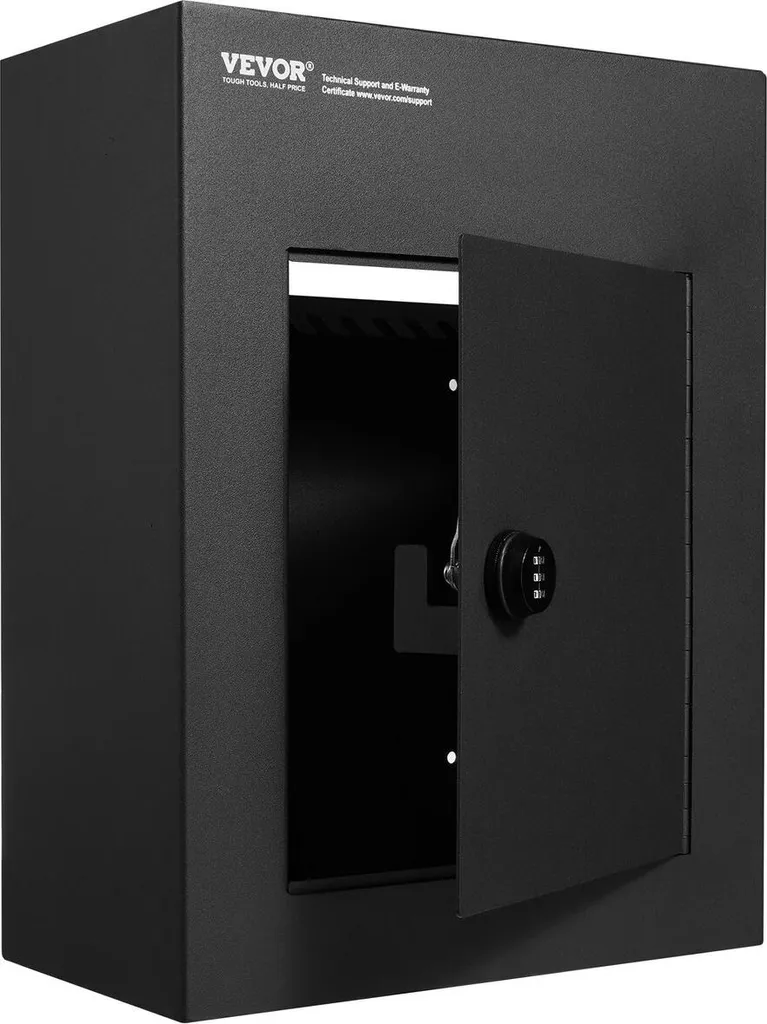 Boîte aux lettres noire encastrable 13x7x17 po serrure combinaison