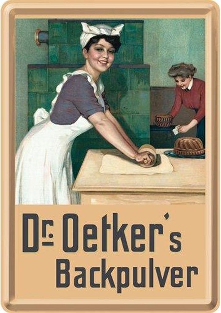 Nostalgic-Art - Blechpostkarte - Traditionsmarken - Dr. Oetker - Bäckerin