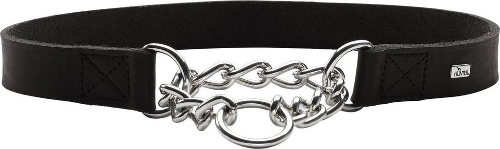 Hunter Halsband mit Kette Aalborg schwarz, Größe:L-XL, Farbe:schwarz