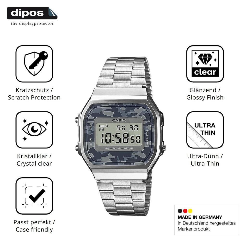 6x Schutzfolie für Casio A168WEC-1EF klar Produktbild 