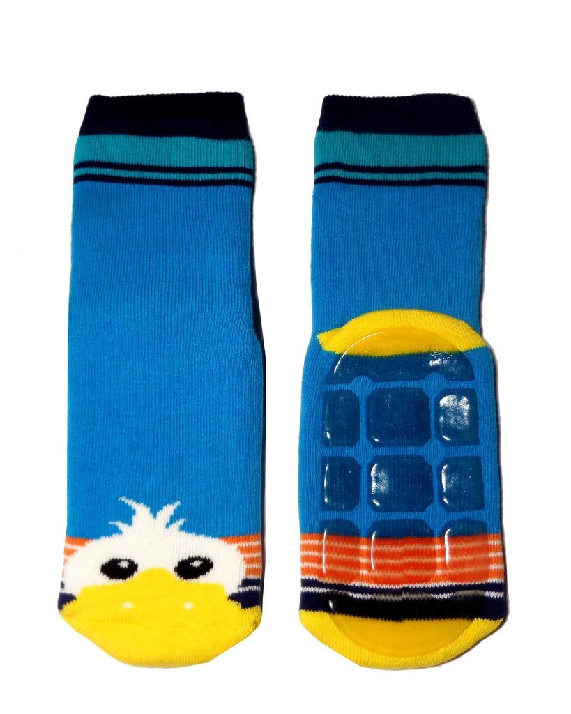 Kinder ABS-Socken aus Baumwolle Kleine Ente Indigo-Blau Größe 31-34
