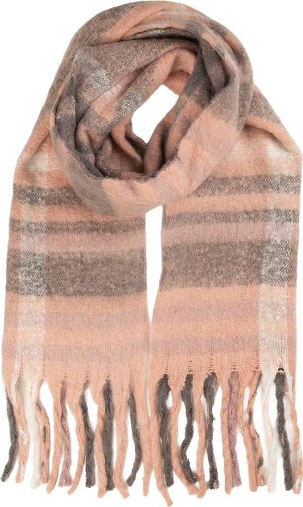Clayre & Eef Winterschal Damen 50x210 cm Rosa Textil