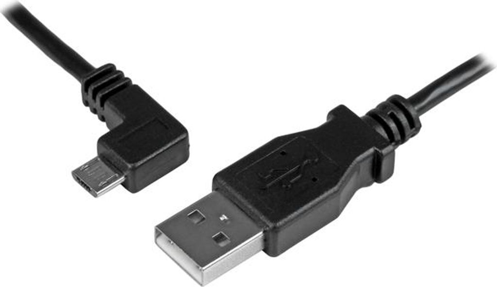 StarTech.com Micro USB Lade/Sync-Kabel - St/St - Micro USB linksgewinkelt - 1m - USB auf Micro USB Ladekabel - USB-Kabel - Micro-USB Typ B (M)