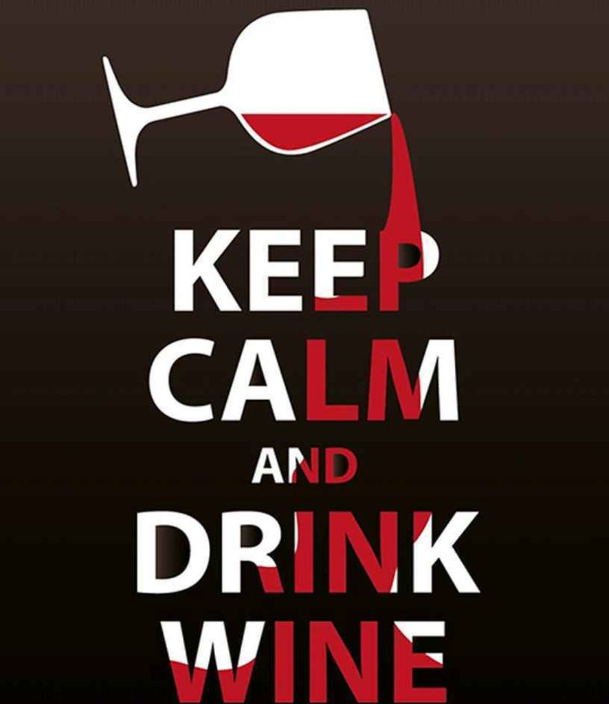 vianmo Holzschild 30x20 cm Keep Calm and drink wine