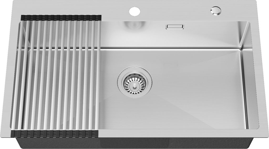 75 x 45 x 19 cm Edelstahl Spüle Einbau Spülbecken, Produktbild 