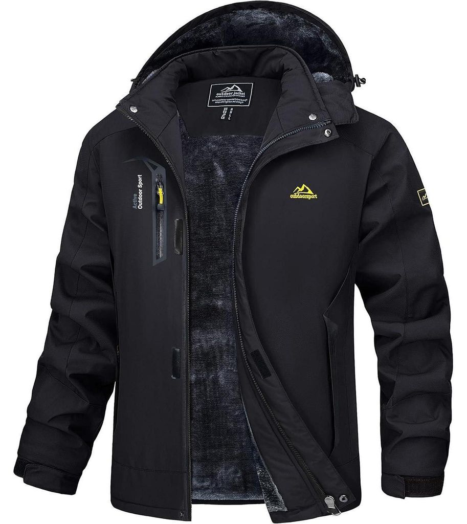 Winterjacke Herren Warm Gefüttert Wasserdicht Abnehmbare Produktbild 