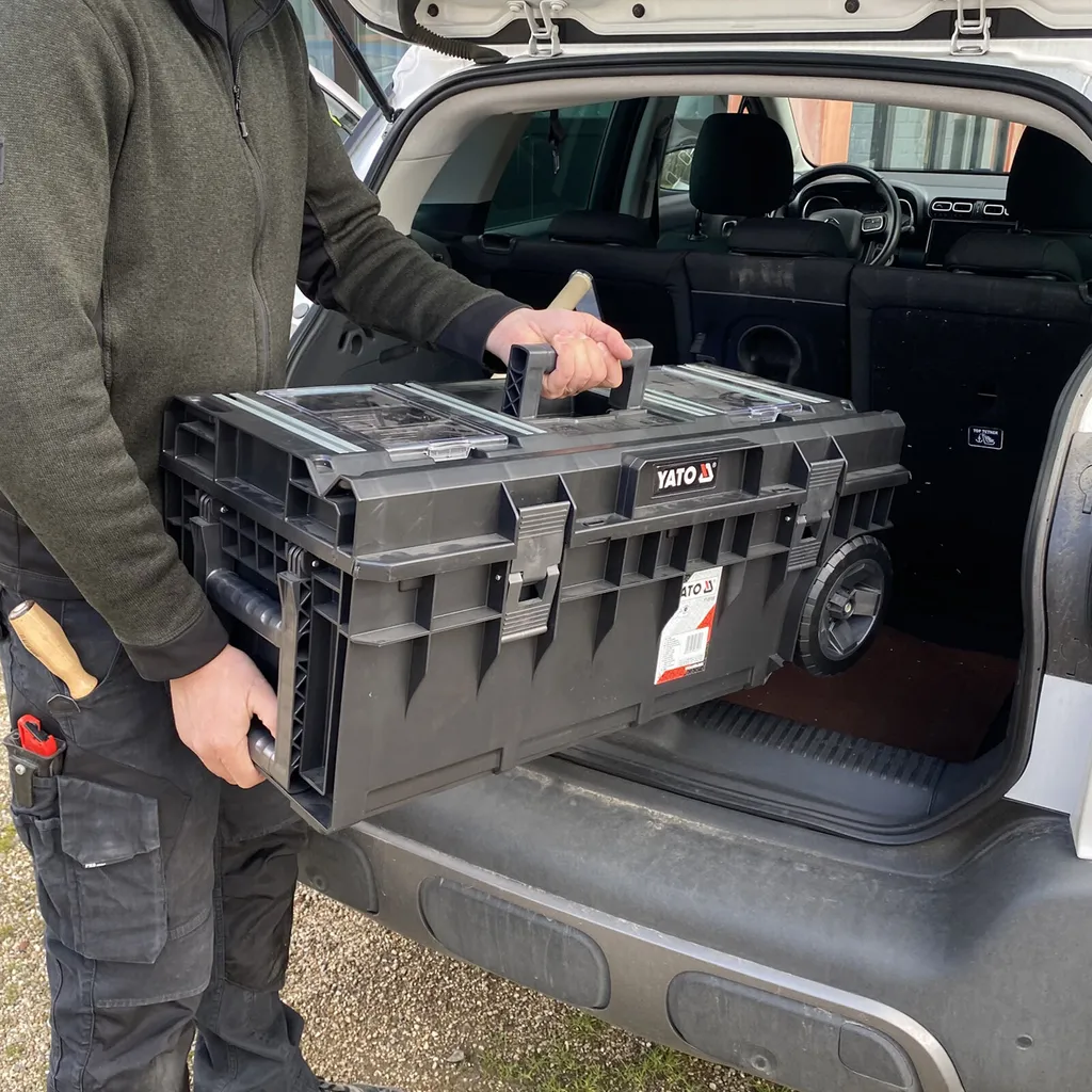 Mallette à outils 793mm mobile avec roues et grande capacité 98L - 14
