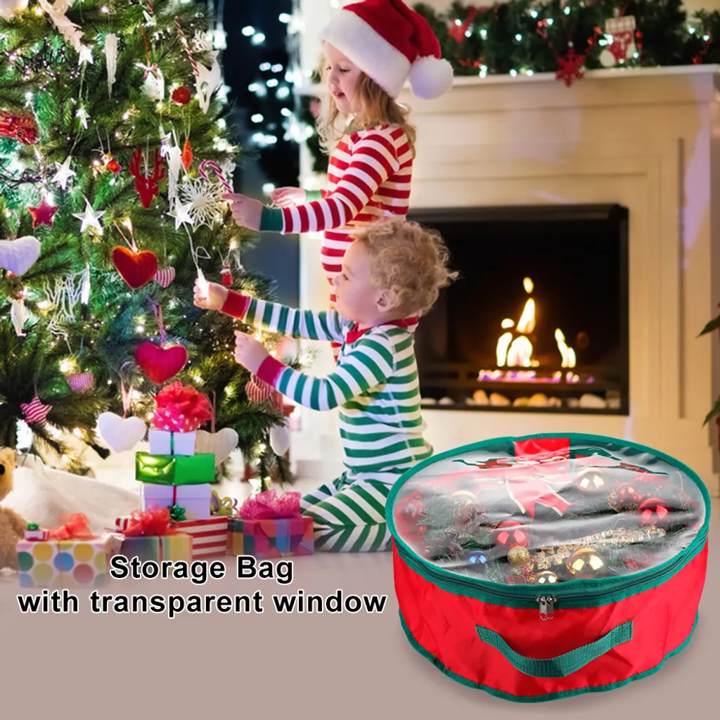 Contenitore Decorazioni Natale: Borsa di Stoccaggio Ghirlanda Robusta