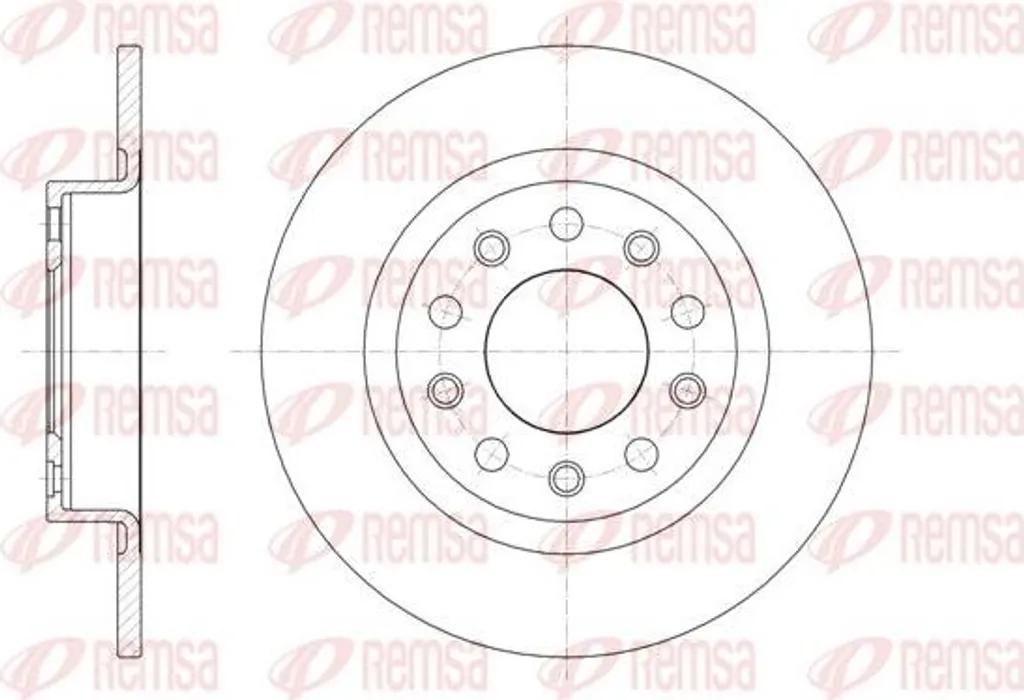 Disque de frein pour Alfa Romeo Giulietta - REMSA 61445.00 OE 51815313