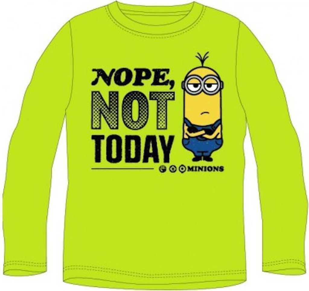 Minions Jungen Langarm-Shirt | "Nope. Not Today" | grün,110