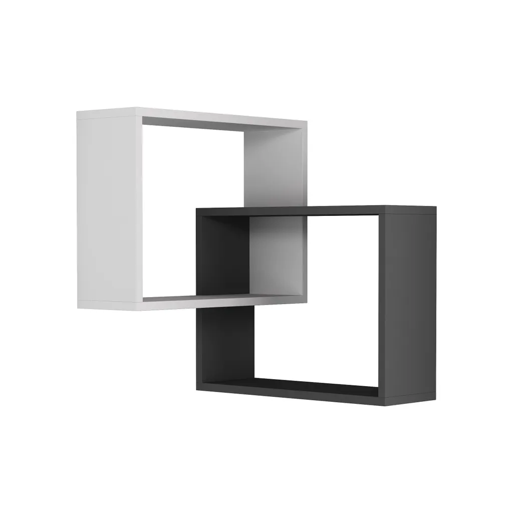 Tablette murale design LIX anthracite et blanc, finition mat 35 cm - 2