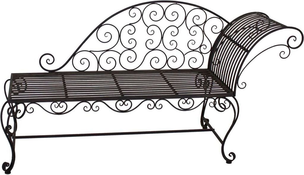 Ławka ogrodowa Lamington 950393, czarna, metal, 163 x 47,5 Zdjęcie produktu 1