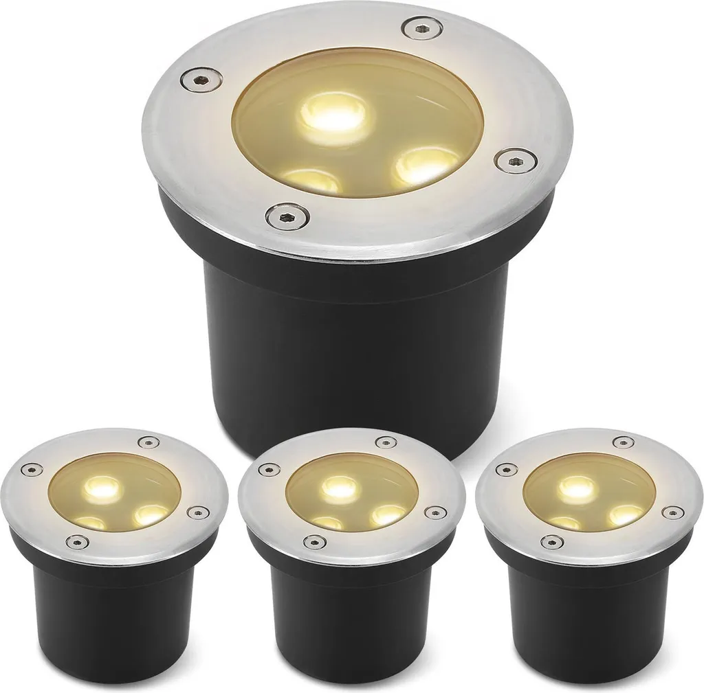 Faretti LED Da Incubo Per Esterni 4 Pezzi, 1W 12V, Luce Paesaggistica Per Scale, Vetrine, Giardino, IP65