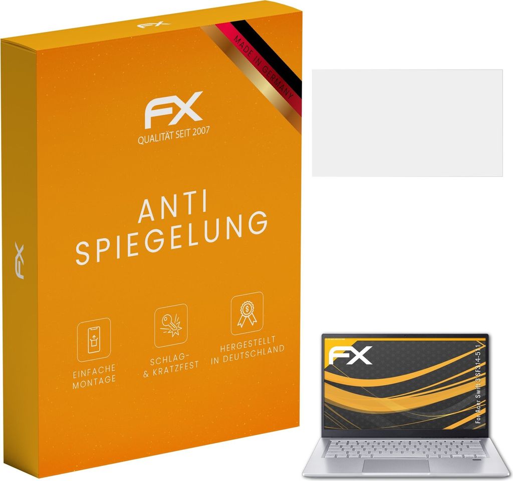 atFoliX FX-Antireflex 2x Schutzfolie kompatibel mit Acer Swift 3 SF314-511 Displayfolie