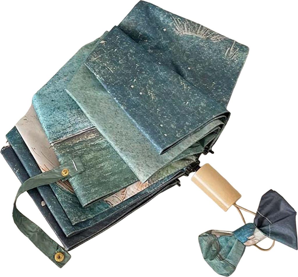 Regenschirm mit Cartoon-Katze, LSF 50+, Sonnenschutz, UV-Schutz, Reise-Mini-Regenschirm, tragbar, leicht, winddicht, wasserdicht, Taschen-faltbarer...
