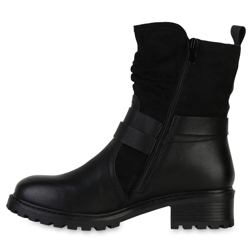 Palado Aneya Damen-Stiefeletten – Bequeme Ankle Boots Mit Blockabsatz, Gefüttert Für Herbst & Winter