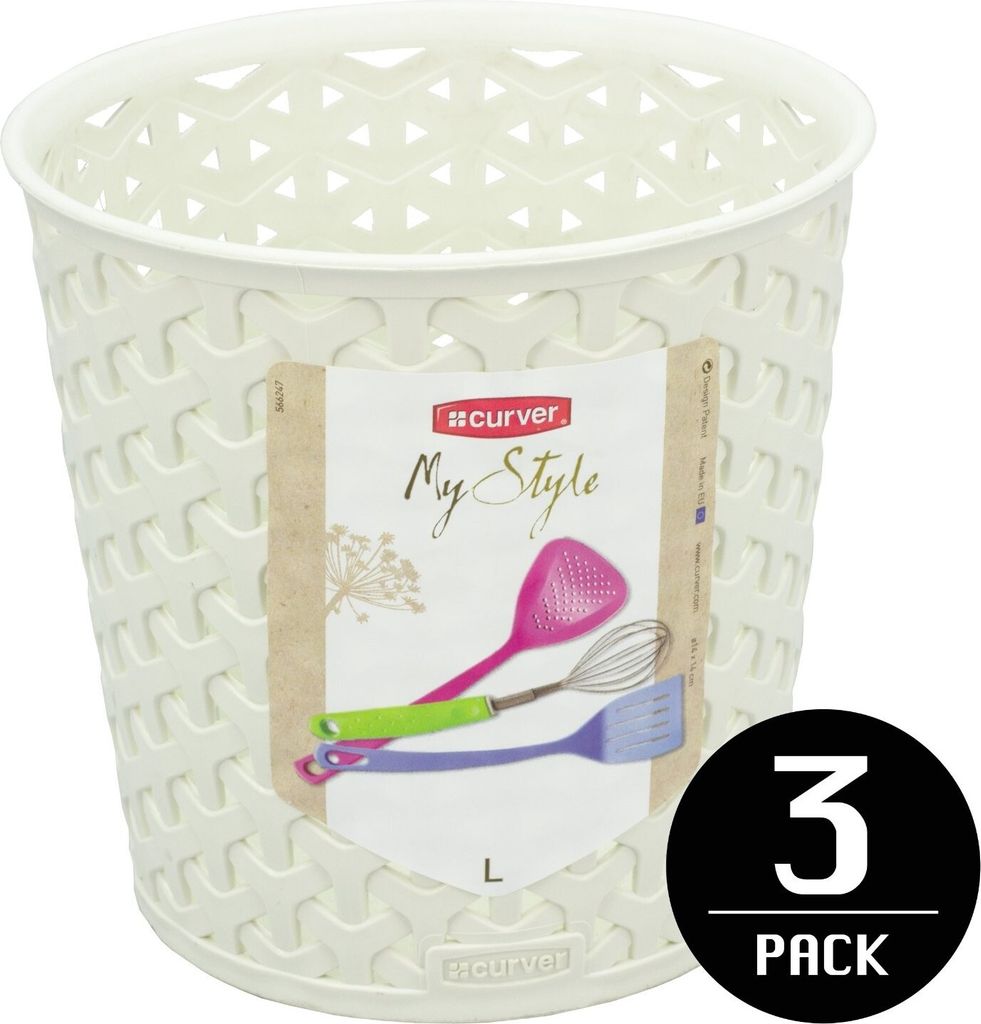 Curver MY STYLE Körbchen Office rund "L", vers. Farben Farbe: Creme