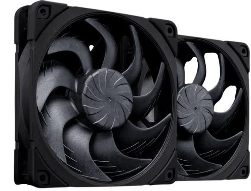 Noctua NF-A12x25 G2 PWM Sx2-PP chromax.black, Ventilator, 12 cm, 0 RPM, 1800 RPM, 107,3 m³/h, Schwarz