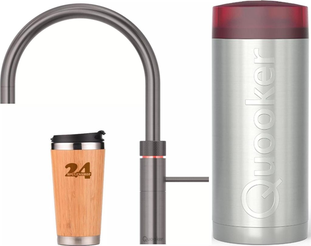 "QUOOKER FUSION Round COMBI B Gunmetal PVD & bateria 100°C Zdjęcie produktu 