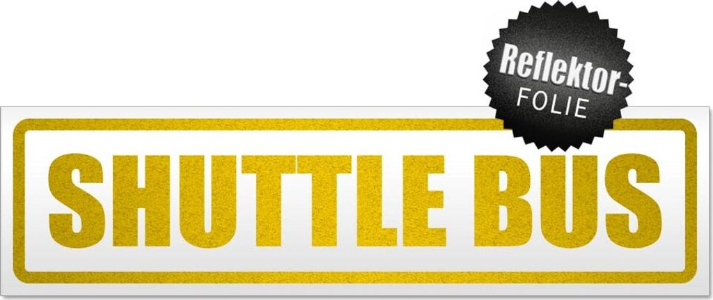 Shuttle Bus Magnetschild Schild magnetisch
