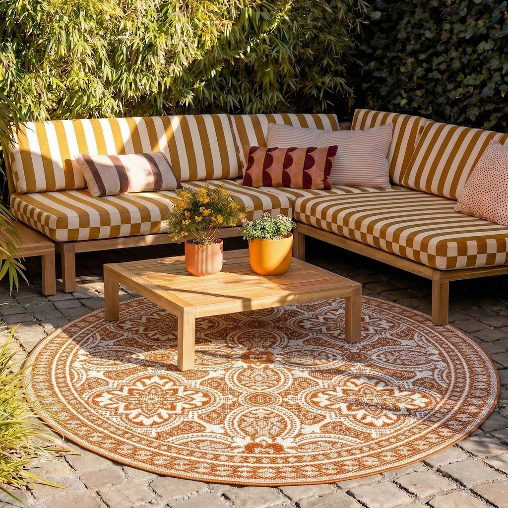 Volero - Dywan okrągły - Summer Oriental Terakota - Ø 120 Zdjęcie produktu 