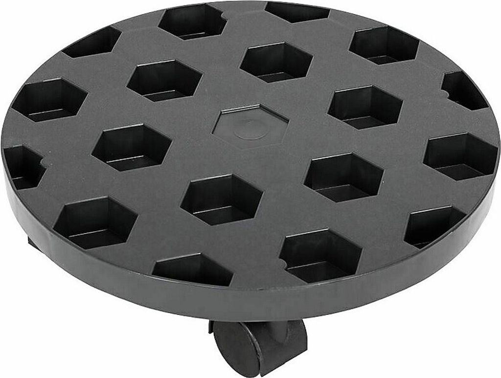 alpfa 891279 Kunststoff Pflanzroller rund 30 cm schwarz bis Produktbild 