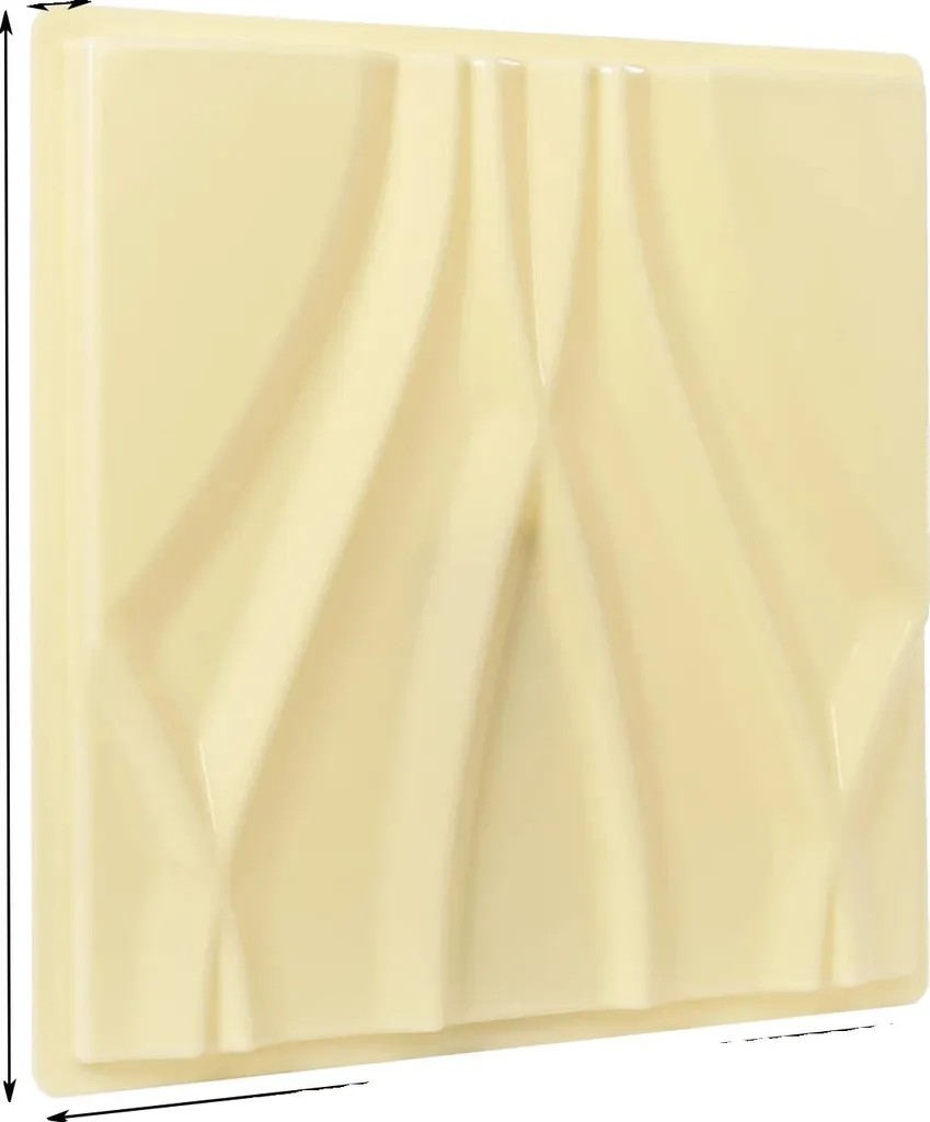 Revêtement Mural 3D Design Léger et Lavable Coloris Jaune Pastel Doux