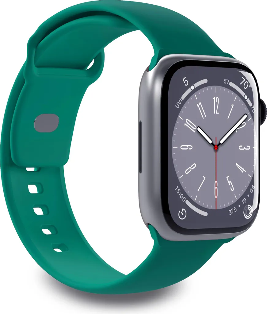 Bracelet Puro Silicone Soft-Touch Vert Foncé pour Apple Watch 40mm